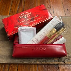 Vintage 1997 Clarins Professional Make-Up Brushes Collection w bag